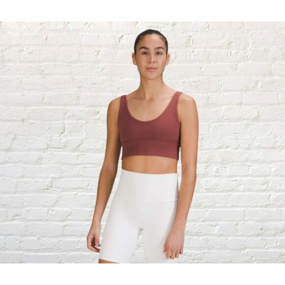 Lululemon Align Reversible Bra 8 Light Support Smoky Red Pink Blossom - Picture 2 of 14